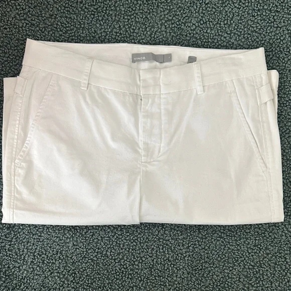 Vince Women's White Flat Front Dress Shorts - Picture 4 of 8